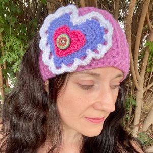 Valentine's day headband / ear warmer